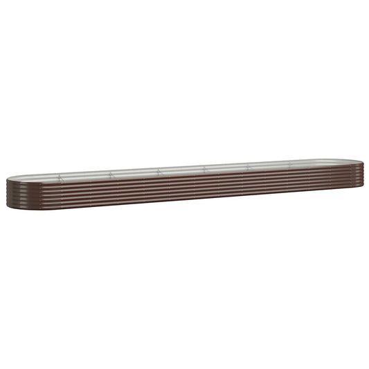 vidaXL Ζαρντινιέρα Καφέ 544x100x36 εκ. Γαλβανισμένος χάλυβας