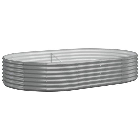 vidaXL Ζαρντινιέρα Γκρι 214x140x36 εκ. Γαλβανισμένος χάλυβας