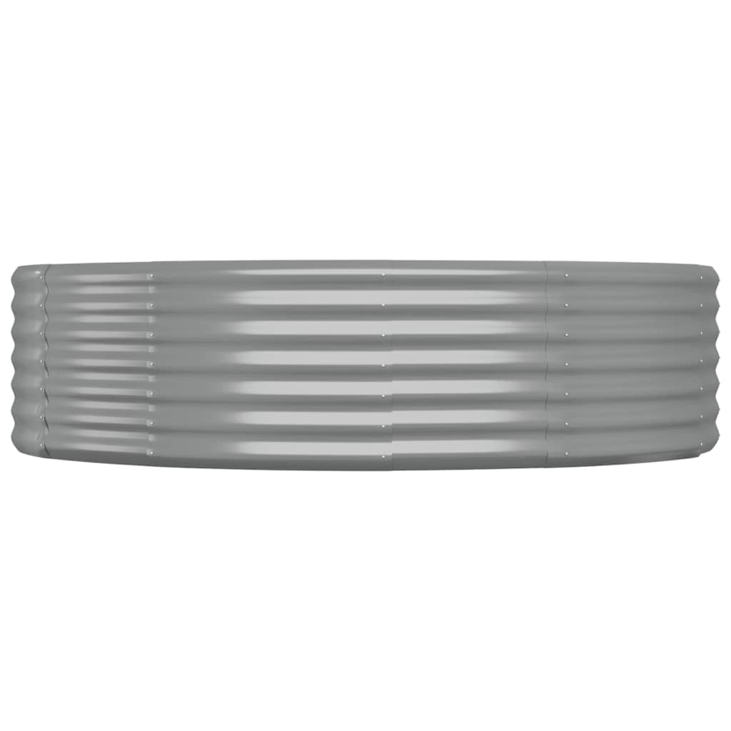 vidaXL Ζαρντινιέρα Γκρι 214x140x36 εκ. Γαλβανισμένος χάλυβας