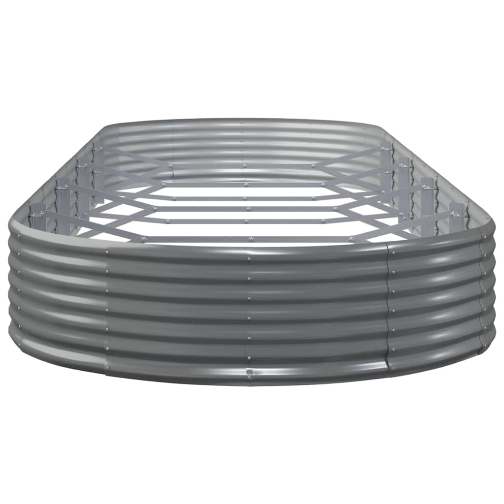 vidaXL Ζαρντινιέρα Γκρι 450x140x36 εκ. Γαλβανισμένος χάλυβας