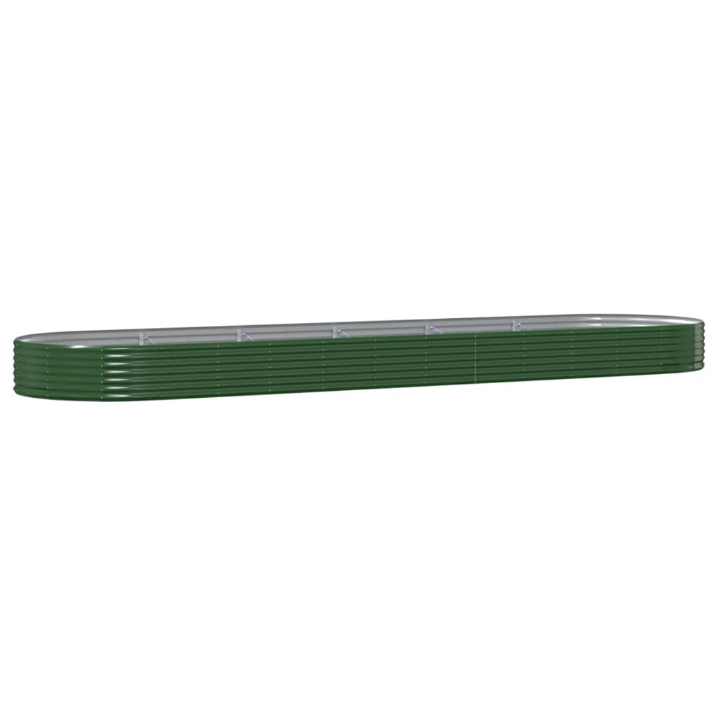 vidaXL Ζαρντινιέρα Πράσινο 523x140x36εκ. Γαλβανισμένος χάλυβας
