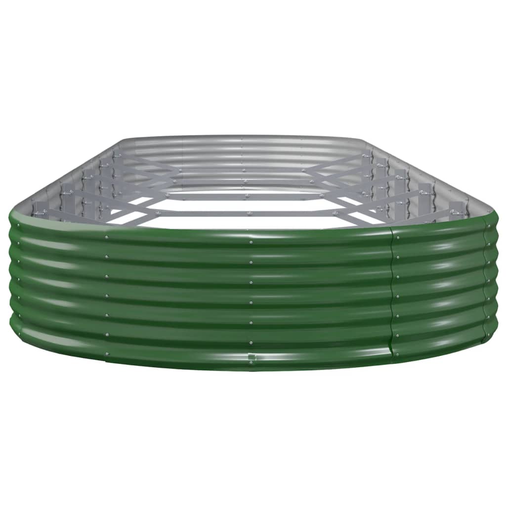 vidaXL Ζαρντινιέρα Πράσινο 523x140x36εκ. Γαλβανισμένος χάλυβας
