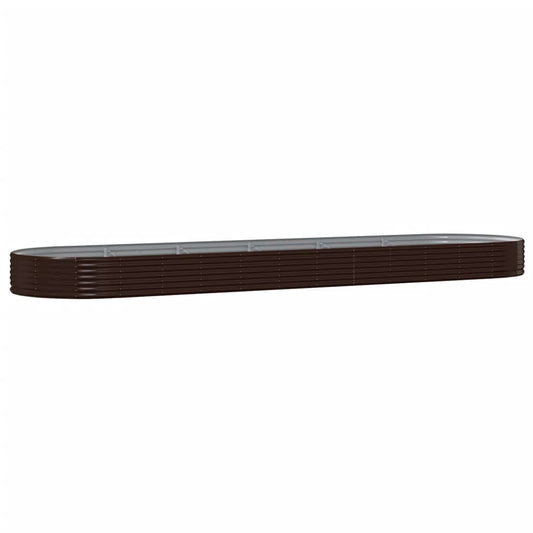 vidaXL Ζαρντινιέρα Καφέ 523x140x36 εκ. Γαλβανισμένος χάλυβας