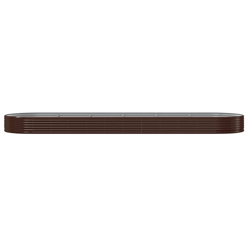 vidaXL Ζαρντινιέρα Καφέ 523x140x36 εκ. Γαλβανισμένος χάλυβας