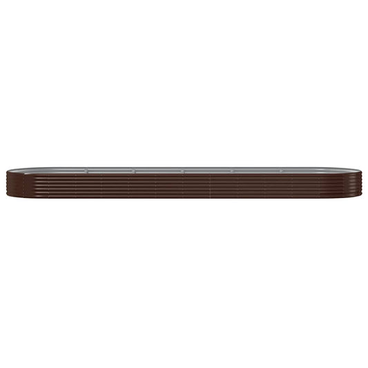 vidaXL Ζαρντινιέρα Καφέ 523x140x36 εκ. Γαλβανισμένος χάλυβας