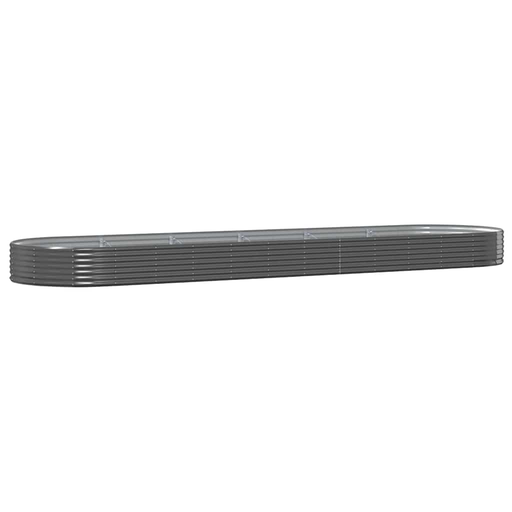 vidaXL Ζαρντινιέρα Ανθρακί 523x140x36εκ Γαλβανισμένος χάλυβας