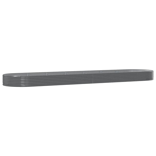 vidaXL Ζαρντινιέρα Γκρι 600x140x36 εκ. Γαλβανισμένος χάλυβας