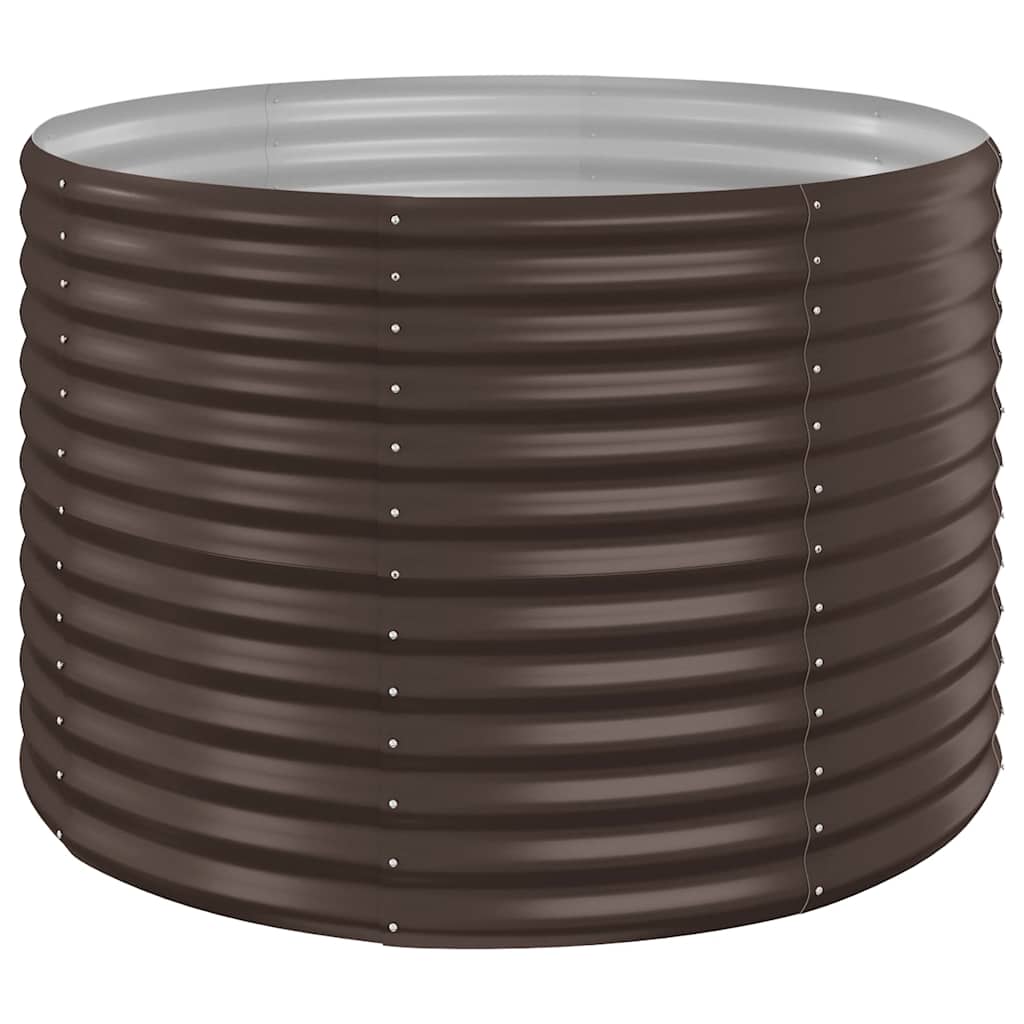 vidaXL Ζαρντινιέρα Καφέ 100x100x68 εκ. Γαλβανισμένος χάλυβας