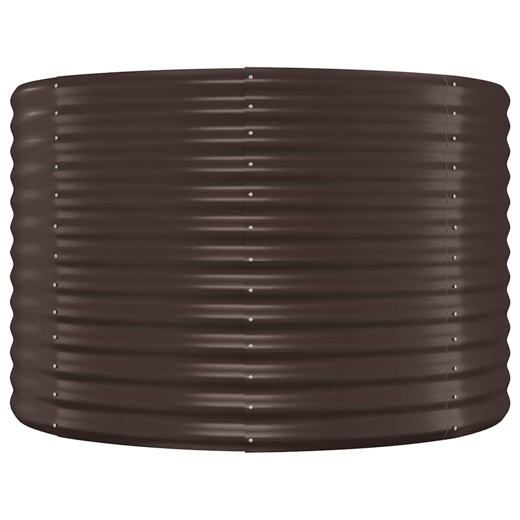 vidaXL Ζαρντινιέρα Καφέ 100x100x68 εκ. Γαλβανισμένος χάλυβας