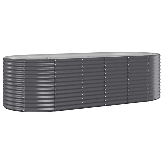 vidaXL Ζαρντινιέρα Ανθρακί 249x100x68εκ Γαλβανισμένος χάλυβας