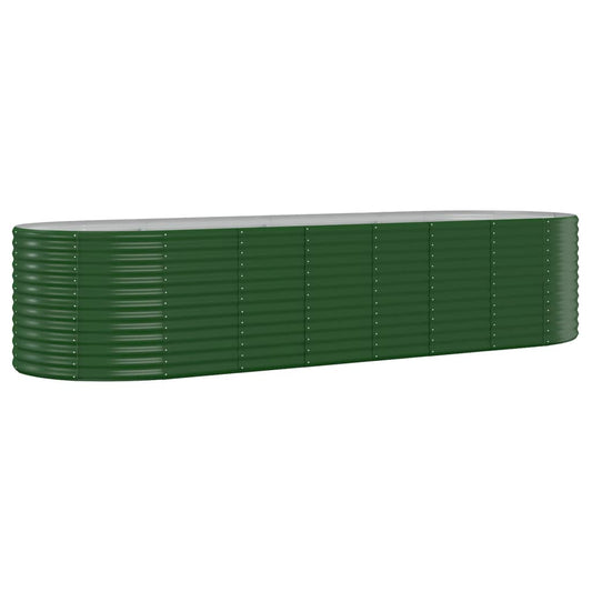 vidaXL Ζαρντινιέρα Πράσινη 322x100x68εκ Γαλβανισμένος χάλυβας