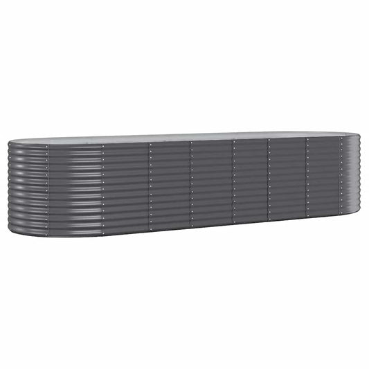 vidaXL Ζαρντινιέρα Ανθρακί 322x40x68 εκ Γαλβανισμένος χάλυβας