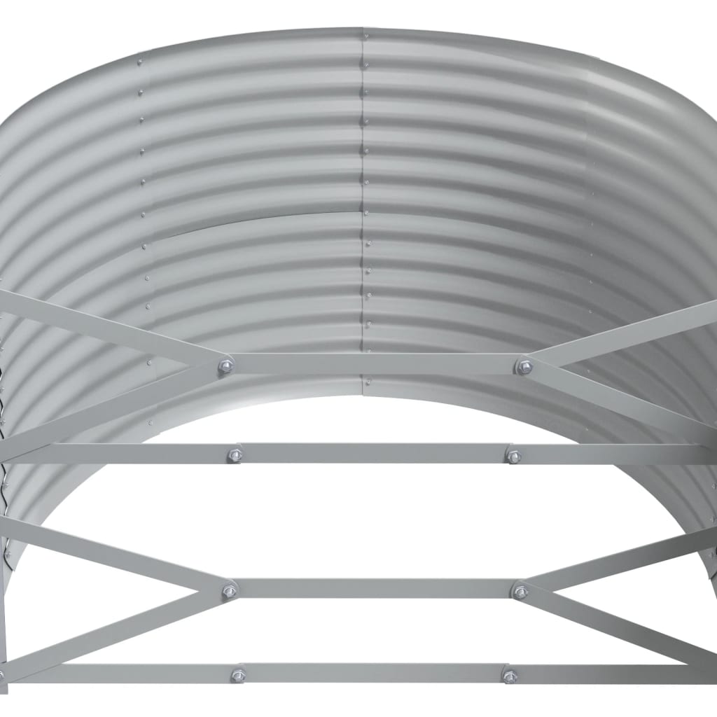 vidaXL Ζαρντινιέρα Γκρι 554x100x68 εκ. Ατσάλι με Ηλεκτρ. Βαφή Πούδρας