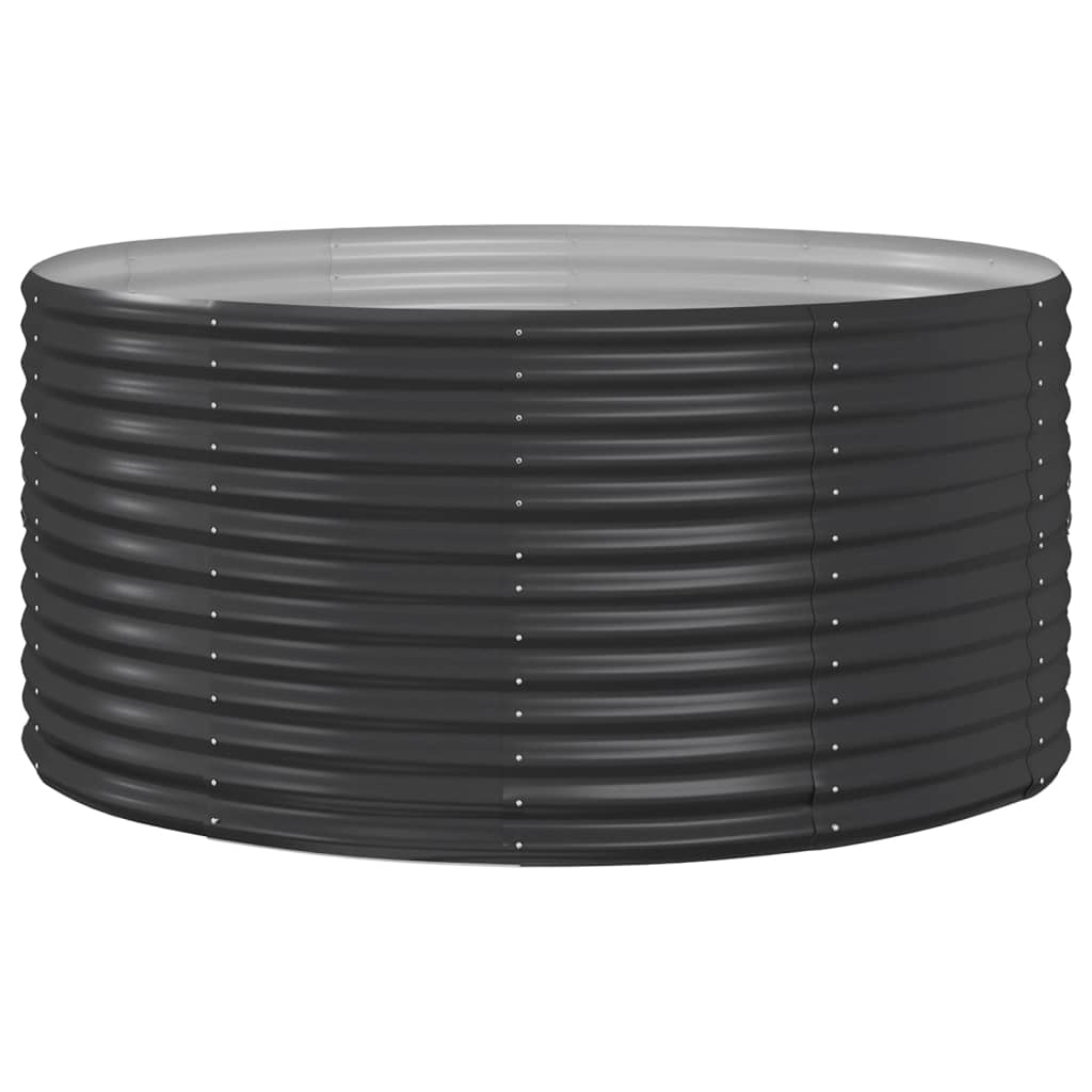 vidaXL Ζαρντινιέρα Ανθρακί 140x140x68εκ Ατσάλι με Ηλεκτρ. Βαφή Πούδρας