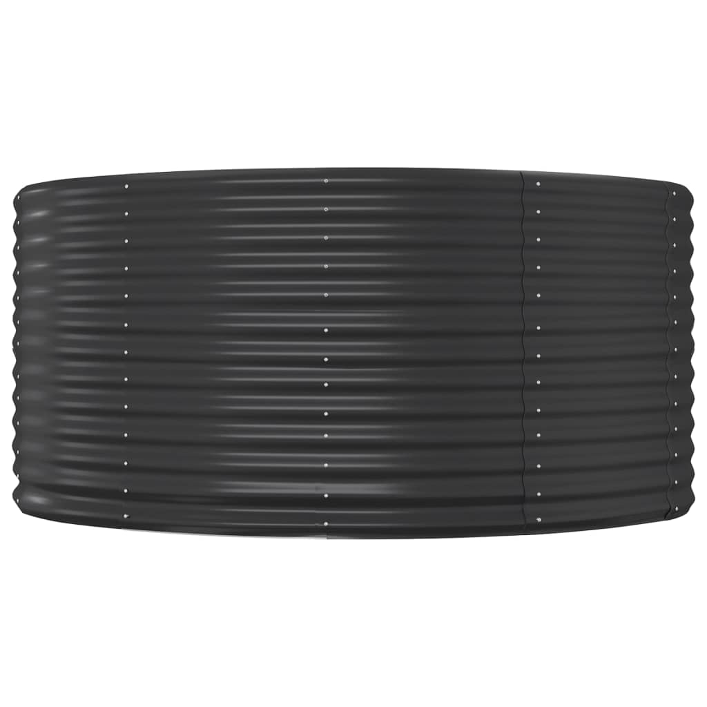 vidaXL Ζαρντινιέρα Ανθρακί 140x140x68εκ Ατσάλι με Ηλεκτρ. Βαφή Πούδρας