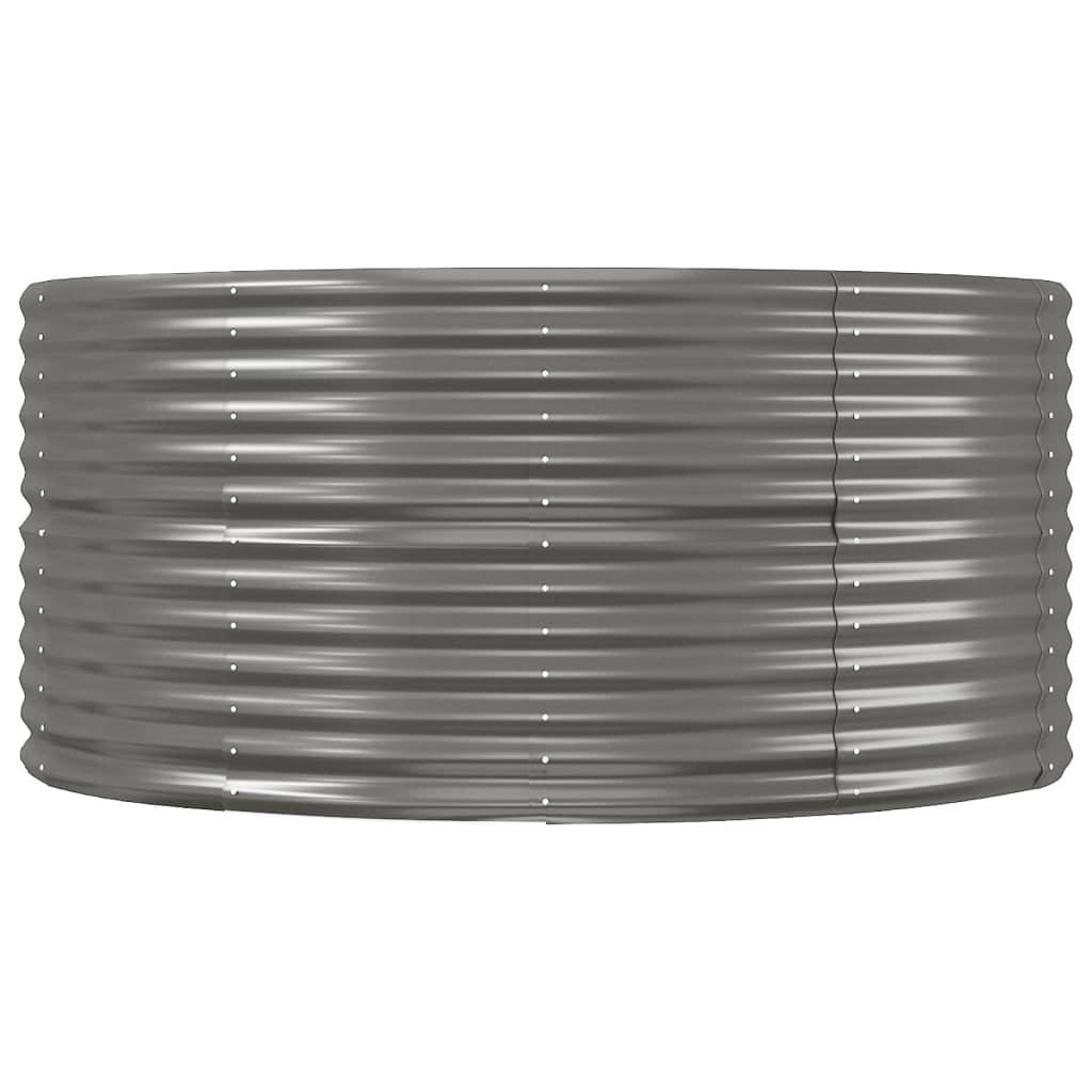 vidaXL Ζαρντινιέρα Γκρι 212x140x68 εκ. Γαλβανισμένος χάλυβας