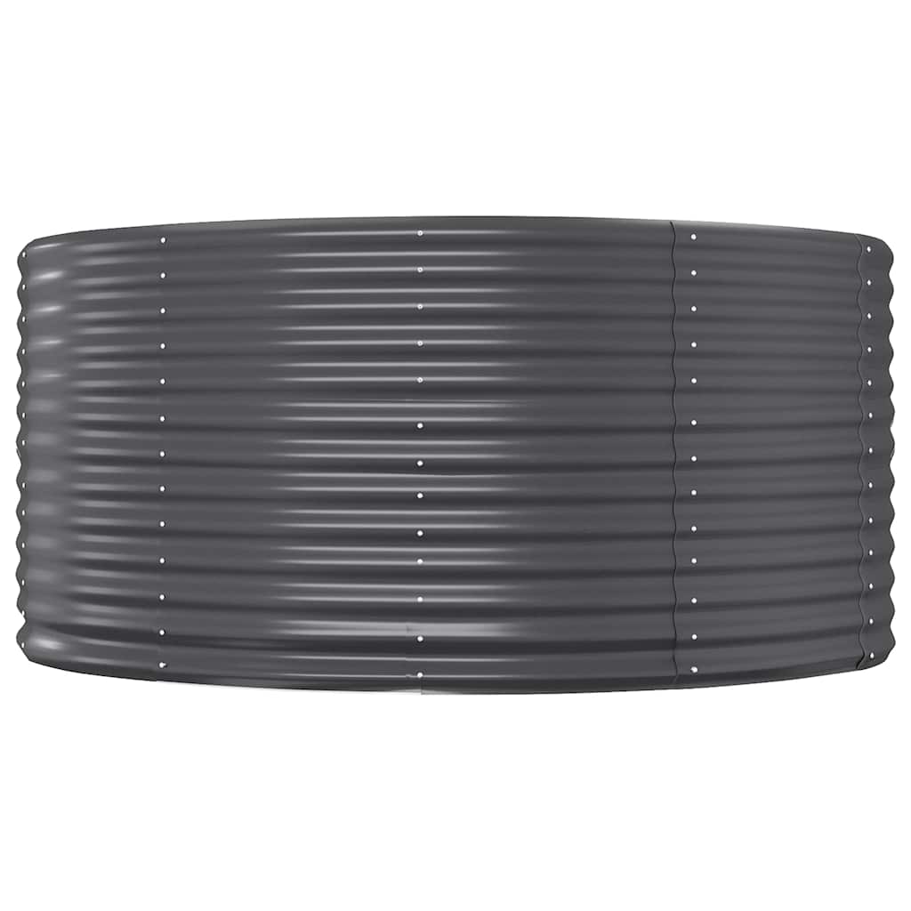 vidaXL Υπερυψωμένο Ζαρντινιέρα Κήπου Ανθρακί 212 x 140 x 68 εκ. από Γαλβανισμένο Ατσάλι
