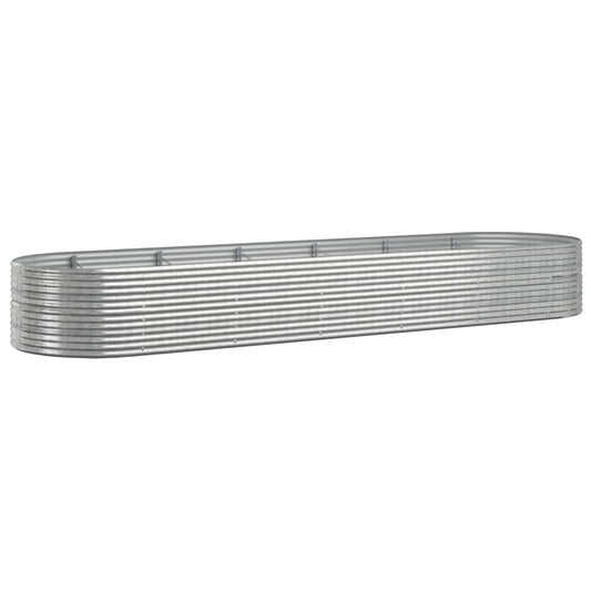 vidaXL Ζαρντινιέρα Ασημί 510x140x68 εκ. Ατσάλι με Ηλεκτρ. Βαφή Πούδρας