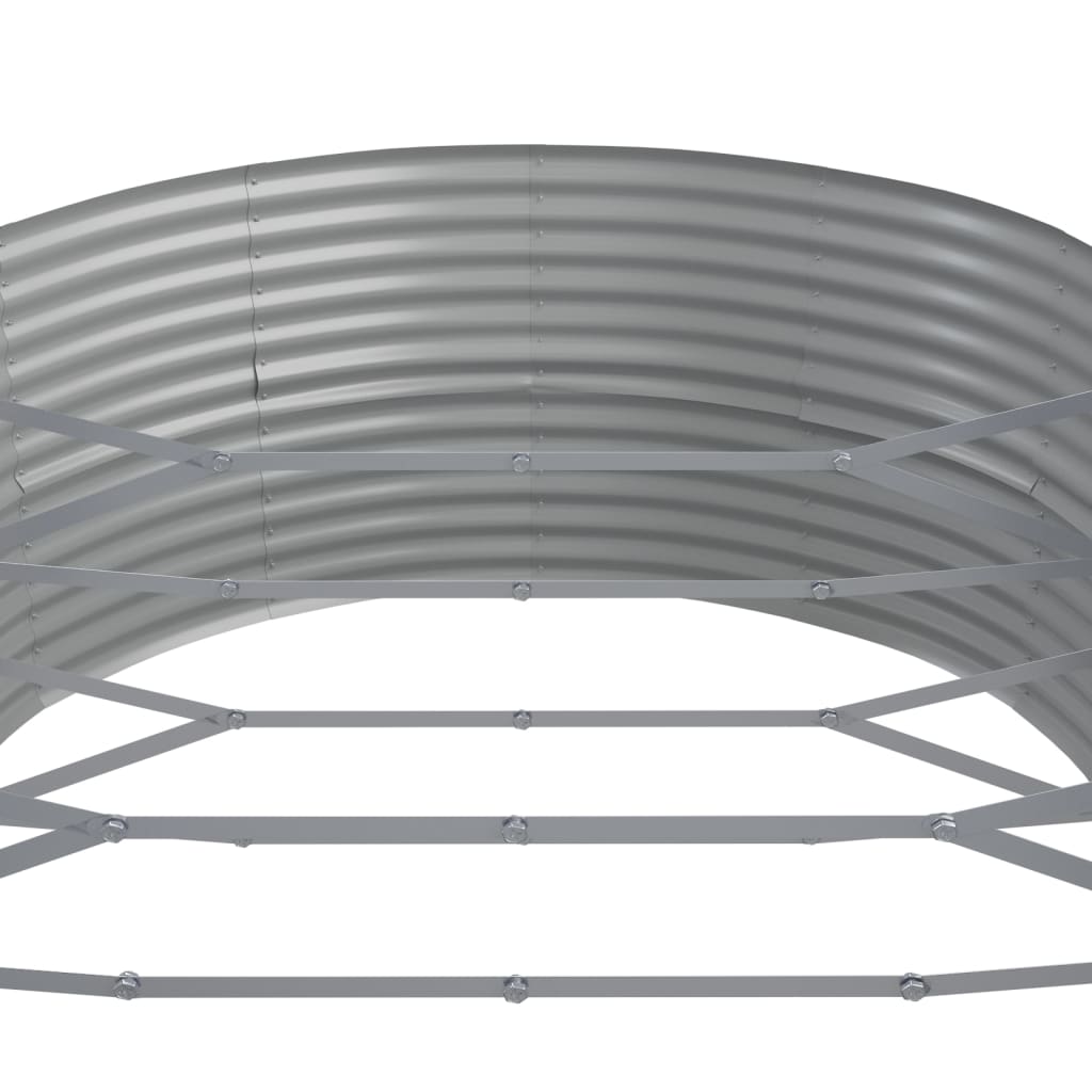vidaXL Ζαρντινιέρα Ασημί 510x140x68 εκ. Ατσάλι με Ηλεκτρ. Βαφή Πούδρας