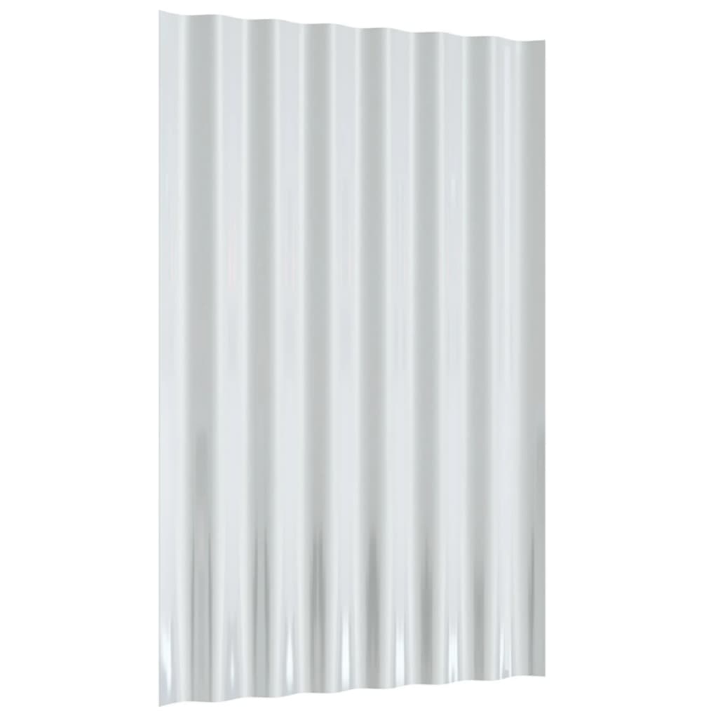 vidaXL Πάνελ Οροφής 12 τεμ. Καφέ 60x36 εκ. Γαλβανισμένος χάλυβας