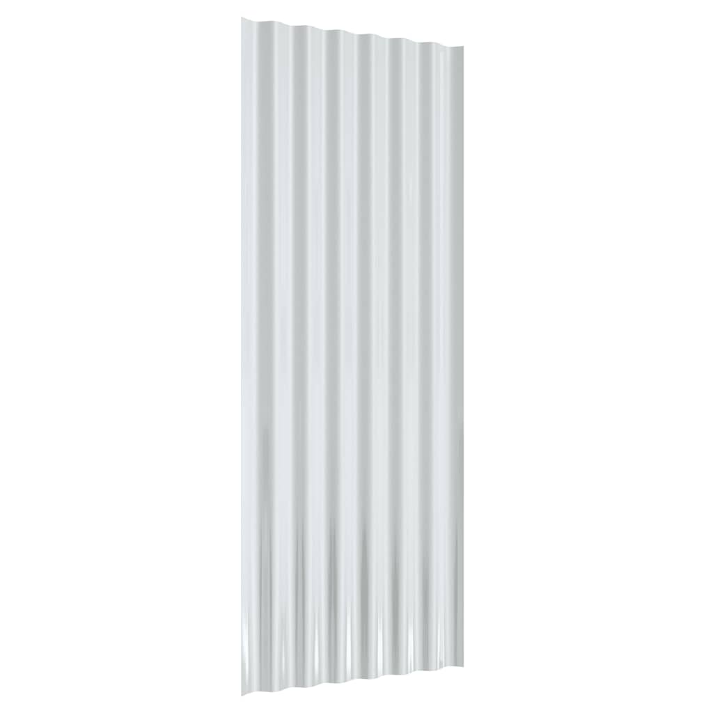 vidaXL Πάνελ Οροφής 12 τεμ. Ανθρακί 100x36 εκ Γαλβανισμένος χάλυβας