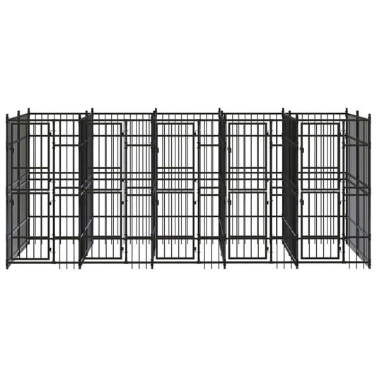 vidaXL Κλουβί Σκύλου Εξωτερικού Χώρου 9,22 μ² από Ατσάλι