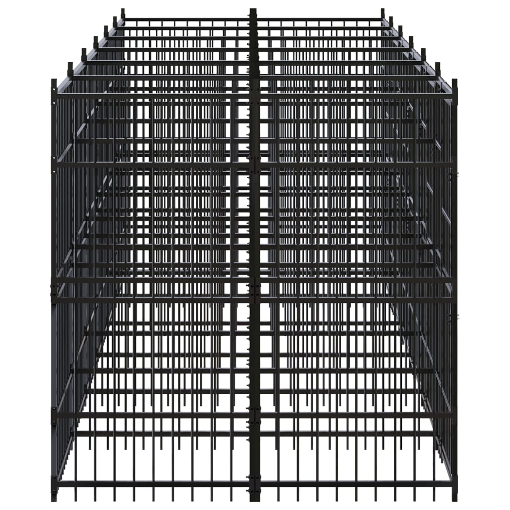 vidaXL Κλουβί Σκύλου Εξωτερικού Χώρου 11,06 μ² από Ατσάλι