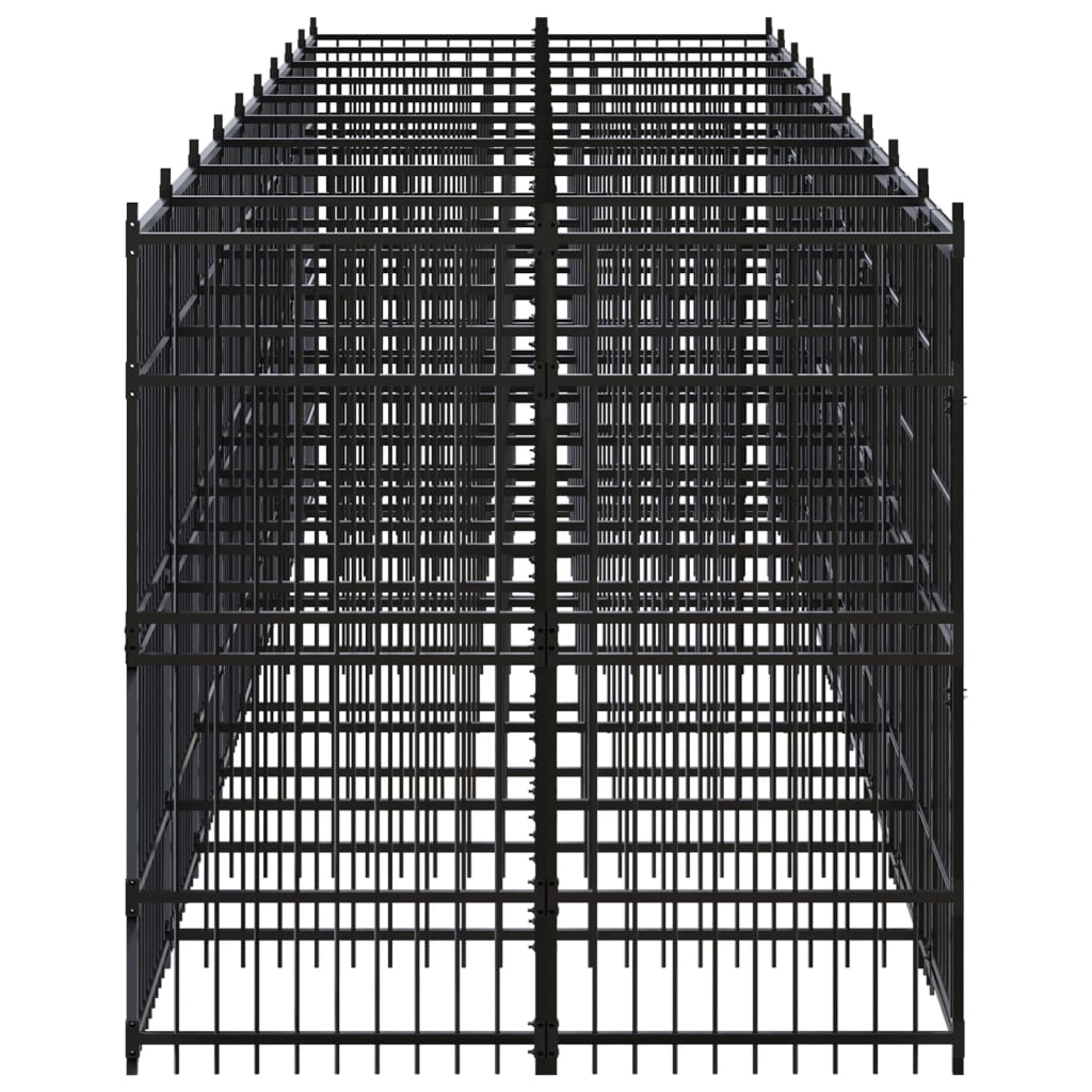 vidaXL Κλουβί Σκύλου Εξωτερικού Χώρου 16,59 μ² από Ατσάλι