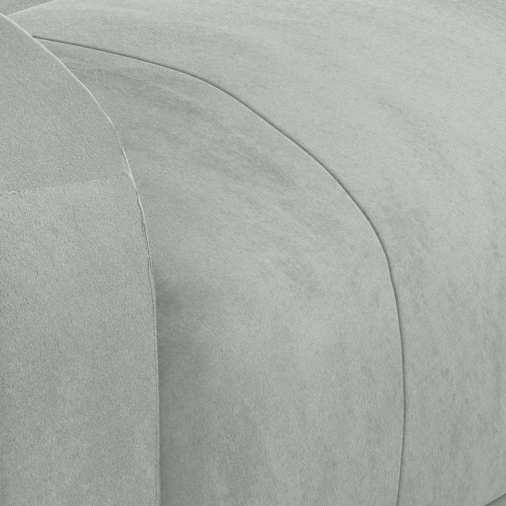 vidaXL Καρέκλα Ανακλινόμενη Ανοιχτό Γκρι Βελούδινη