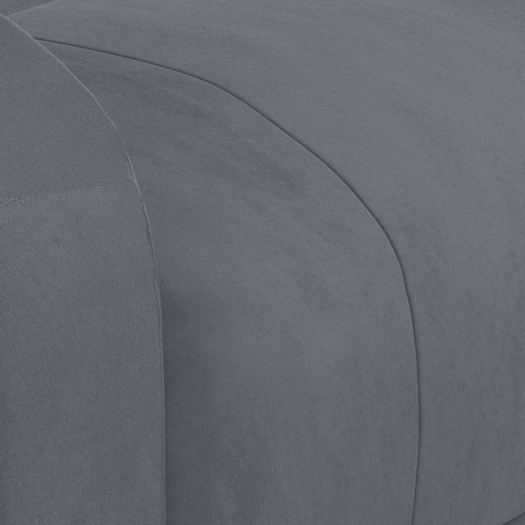 vidaXL Πολυθρόνα Μασάζ Σκούρο Γκρι Βελούδινη