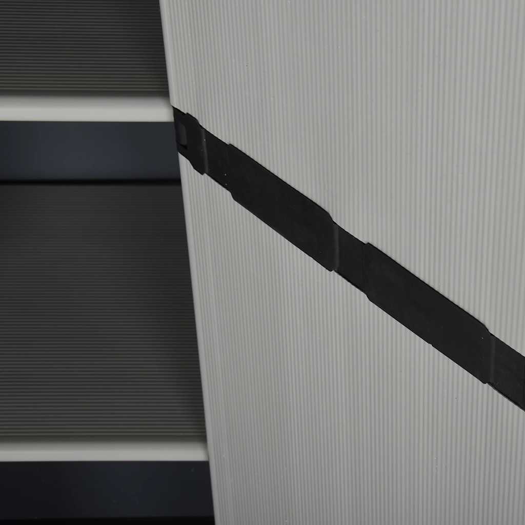 vidaXL Ντουλάπι Αποθήκευσης Κήπου με 3 Ράφια Γκρι/Μαύρο 68x40x168 εκ.