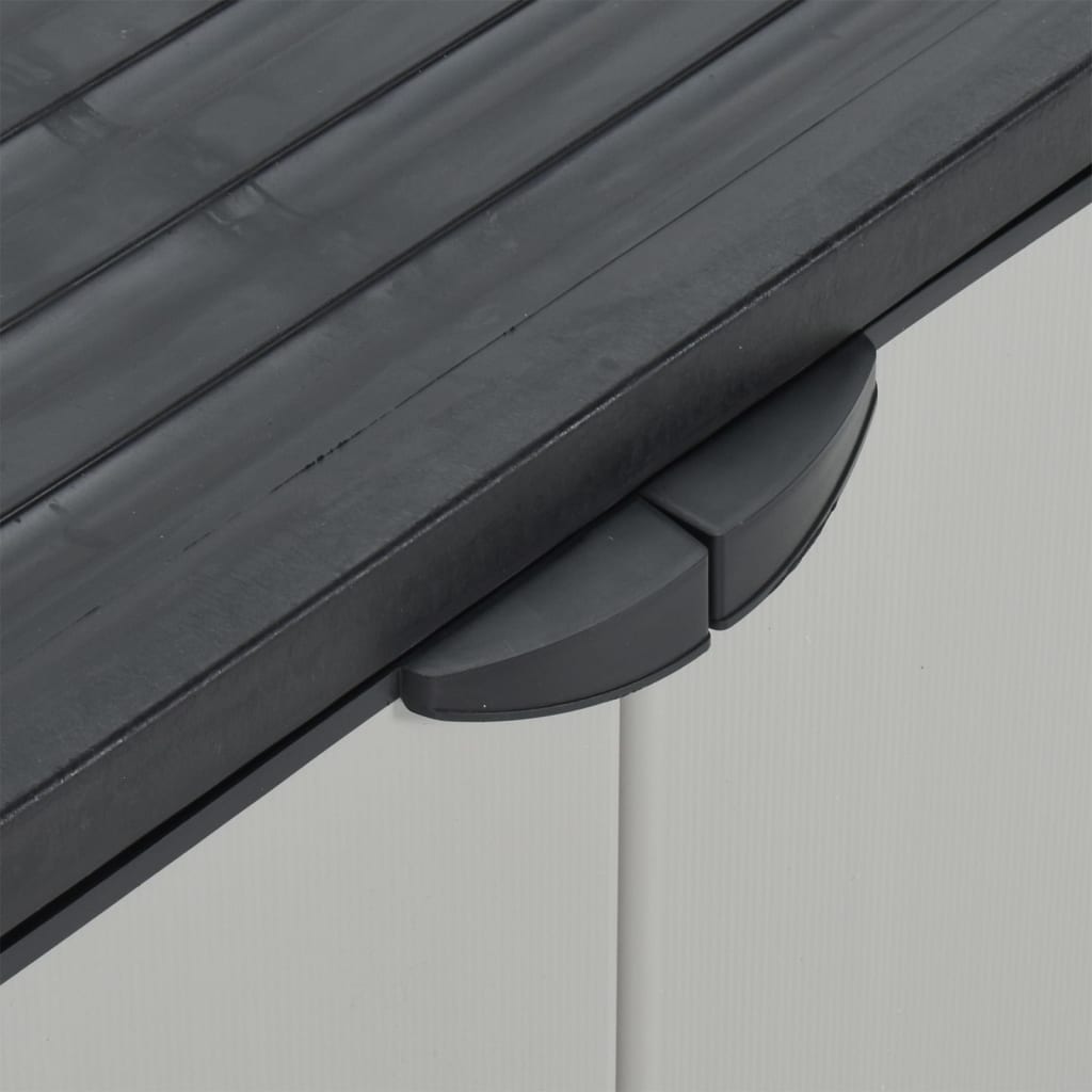 vidaXL Κάδος Απορριμάτων Κήπου Γκρι/Μαύρο 68x40x85 εκ. Πολυπροπυλένιο