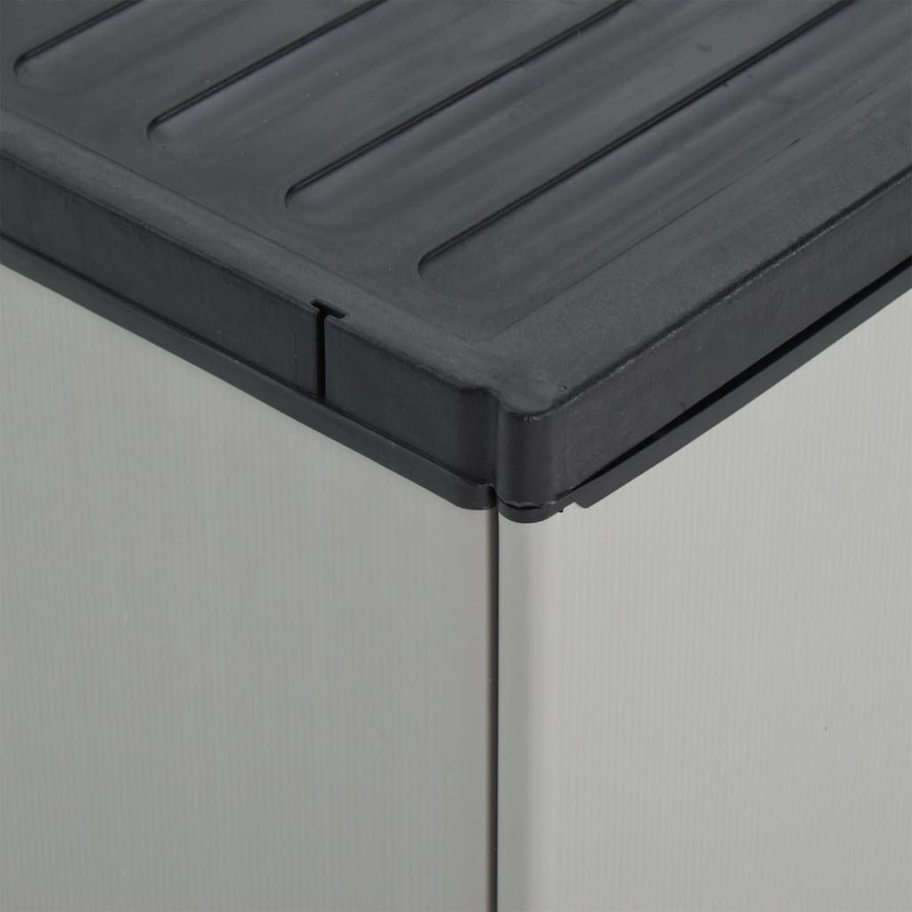 vidaXL Κάδος Απορριμάτων Κήπου Γκρι/Μαύρο 68x40x85 εκ. Πολυπροπυλένιο