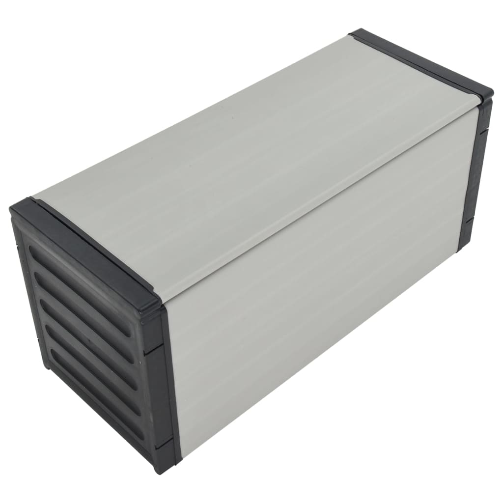 vidaXL Κάδος Απορριμάτων Κήπου Γκρι 85 x 34 x 40 εκ.