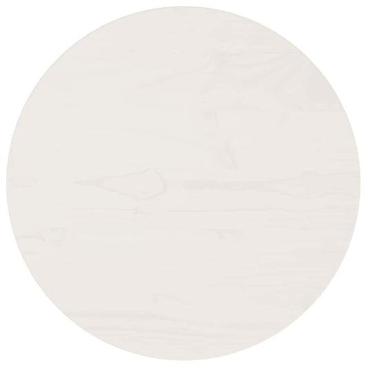 vidaXL Επιφάνεια Τραπεζιού Λευκή Ø40 x 2,5 εκ. από Μασίφ Ξύλο Πεύκου