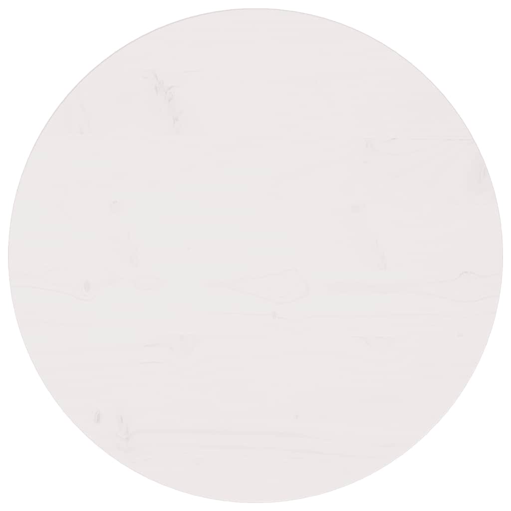 vidaXL Επιφάνεια Τραπεζιού Λευκή Ø60x2,5 εκ. από Μασίφ Ξύλο Πεύκου