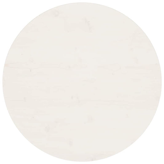 vidaXL Επιφάνεια Τραπεζιού Λευκή Ø70 x 2,5 εκ. από Μασίφ Ξύλο Πεύκου