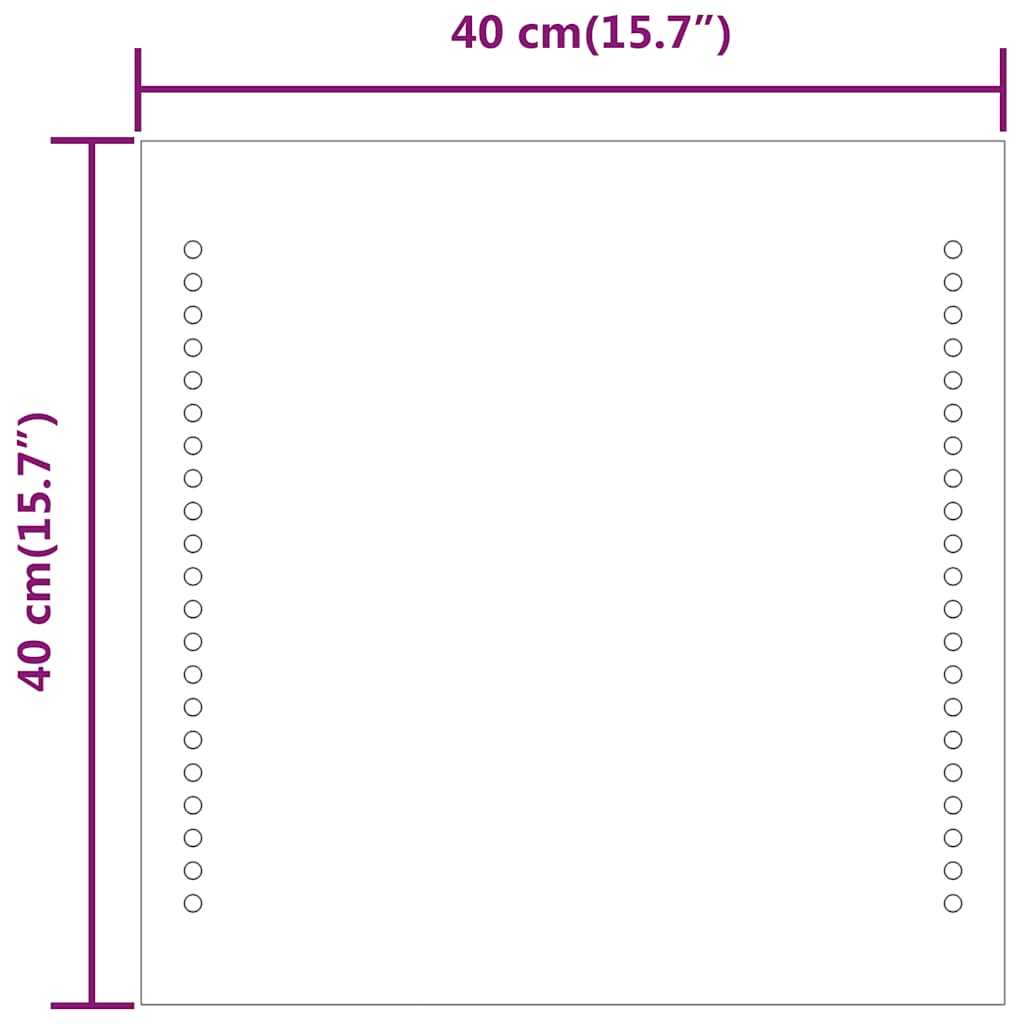vidaXL Καθρέφτης Μπάνιου με LED 40x40 εκ.