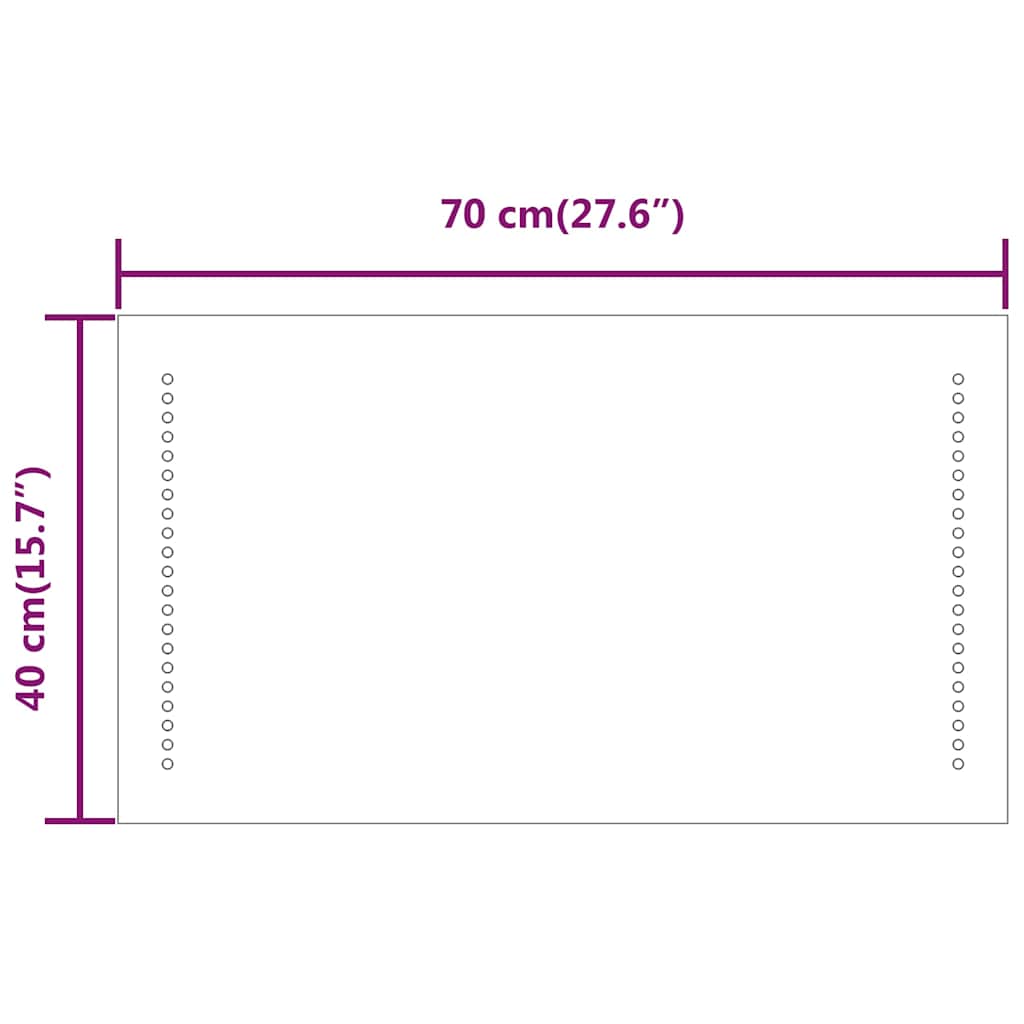 vidaXL Καθρέφτης Μπάνιου με LED 70x40 εκ.