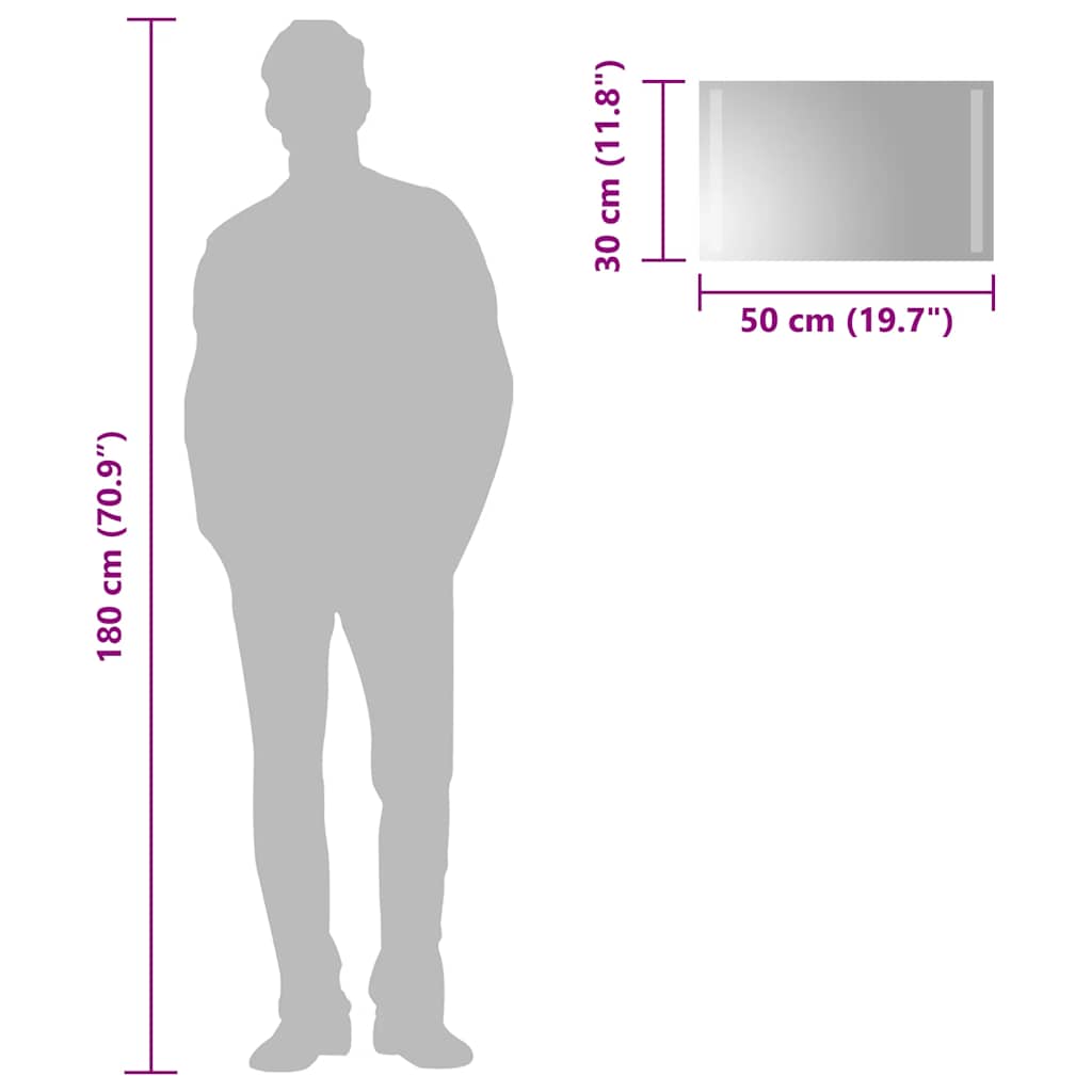 vidaXL Καθρέφτης Μπάνιου με LED 50x30 εκ.