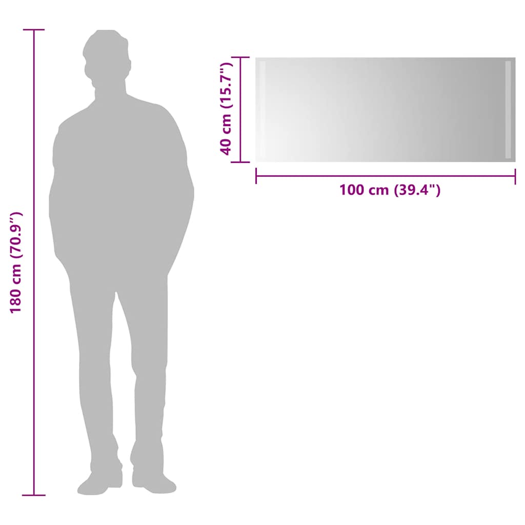 vidaXL Καθρέφτης Μπάνιου με LED 100x40 εκ.