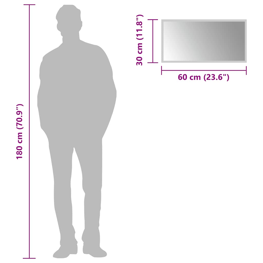 vidaXL Καθρέφτης Μπάνιου με LED 60 x 30 εκ.