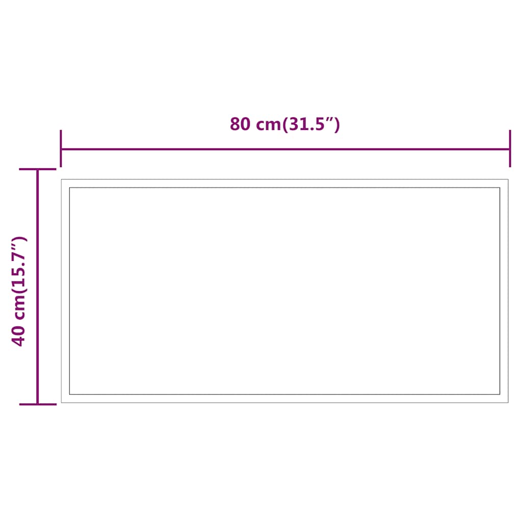 vidaXL Καθρέφτης Μπάνιου με LED 80x40 εκ.