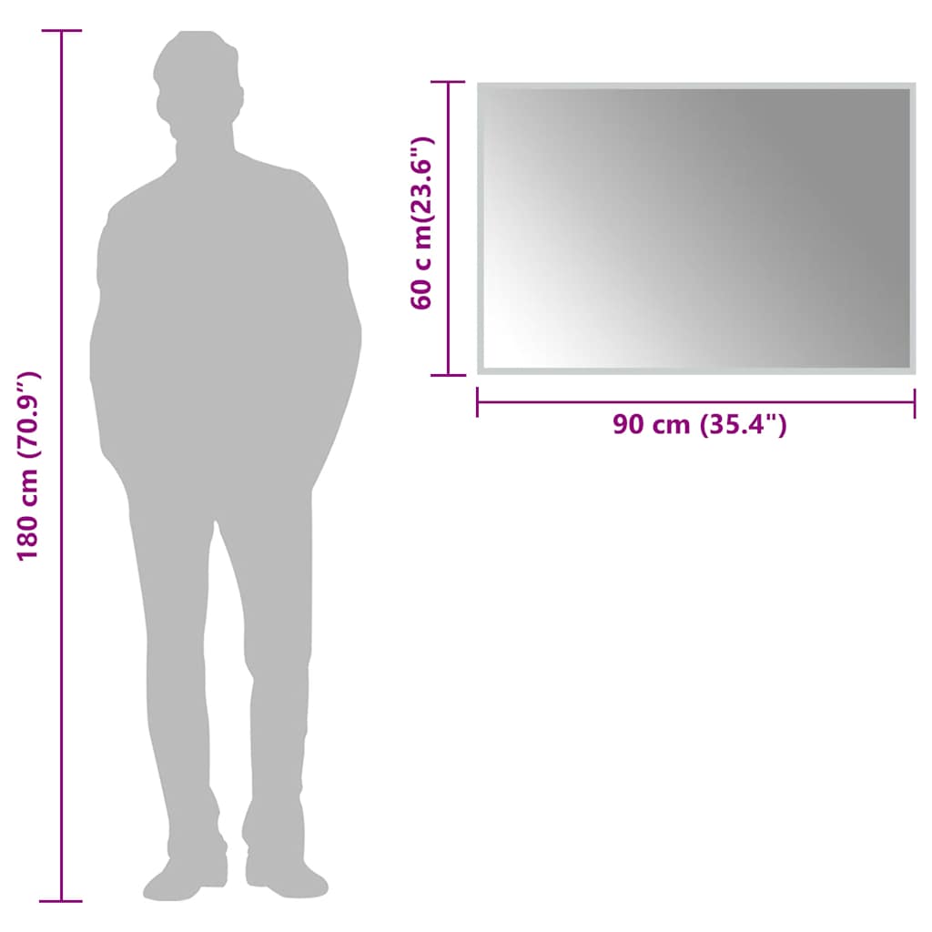 vidaXL Καθρέφτης Μπάνιου με LED 90x60 εκ.