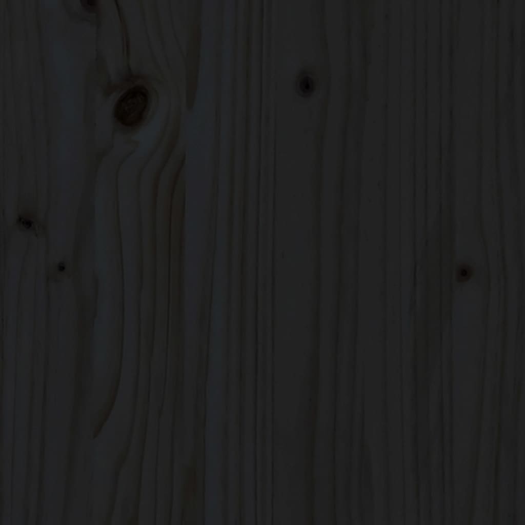 vidaXL Πλαίσιο Κρεβατιού Μαύρο 75 x 190εκ. από Μασίφ Ξύλο Small Single