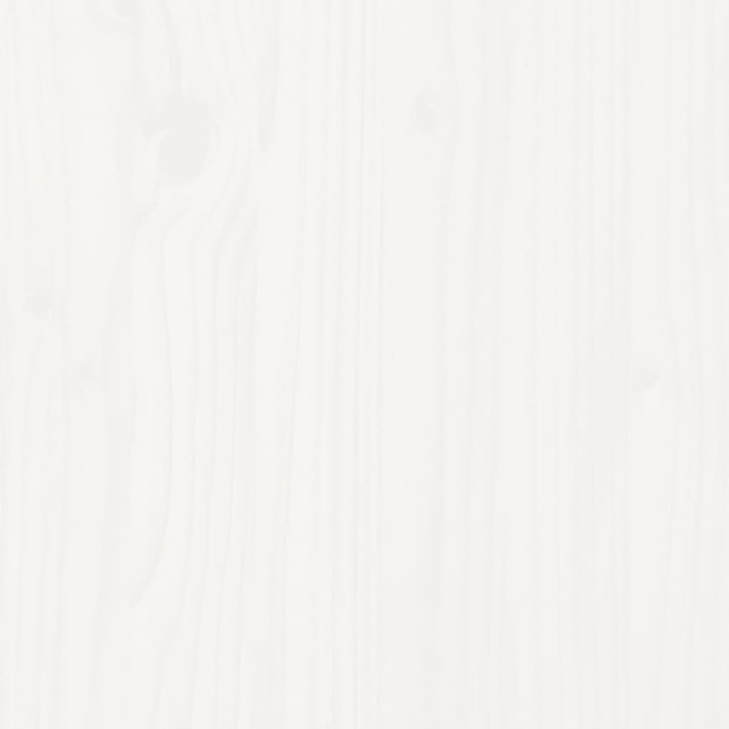 vidaXL Πλαίσιο Κρεβατιού Λευκό 120x190 εκ. Μασίφ Ξύλο Small Double