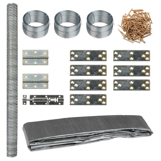 vidaXL Κοτέτσι 268x100x190 εκ. Μεταλλικό