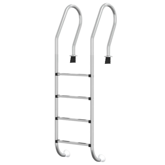 vidaXL Σκάλα Πισίνας 54 x 38 x 184,5 εκ. από Ανοξείδωτο Ατσάλι 304