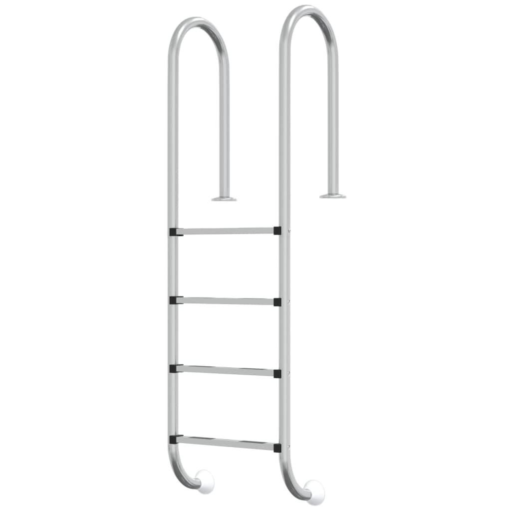 vidaXL Σκάλα Πισίνας 54 x 38 x 184,5 εκ. από Ανοξείδωτο Ατσάλι 304