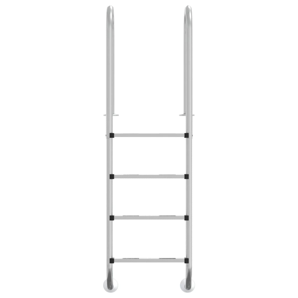 vidaXL Σκάλα Πισίνας 54 x 38 x 184,5 εκ. από Ανοξείδωτο Ατσάλι 304